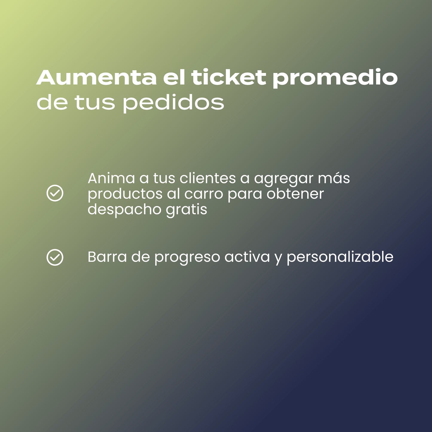 Barra de despacho gratis en el carrito