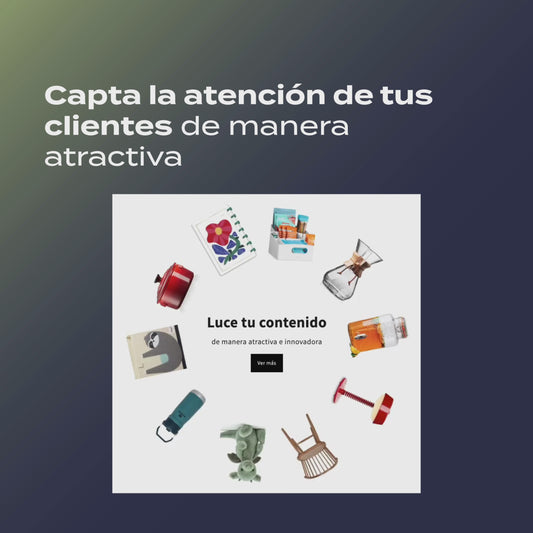 Sección animada contenido giratorio