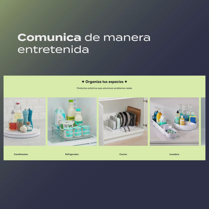 Sección animada de imagen y texto