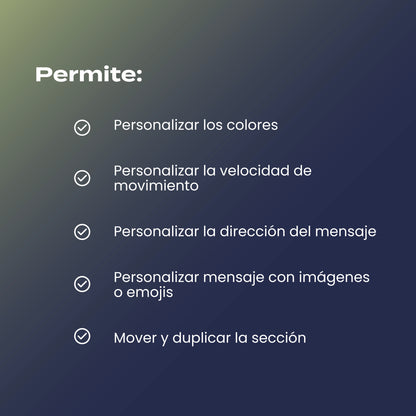 Sección animada de imagen y texto