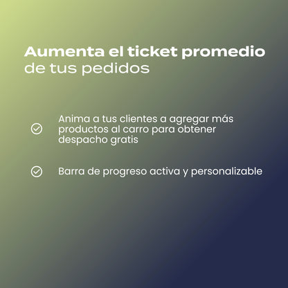 Barra de despacho gratis en el carrito
