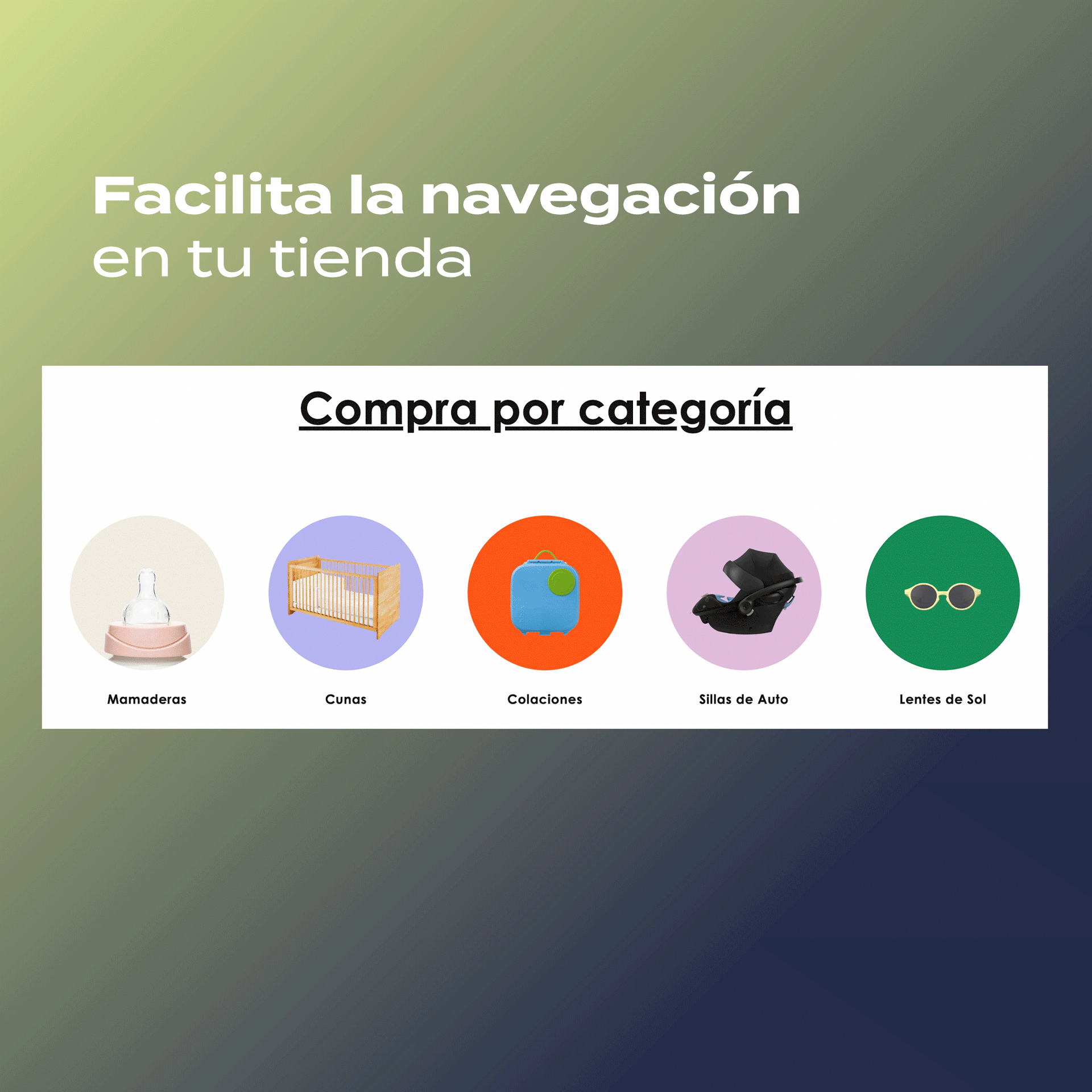 Sección Compra por Categorías