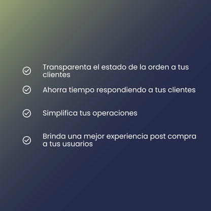 Página de Seguimiento de Órdenes