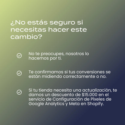 Revisión de Configuración de Píxeles de Google Analytics y Meta en Shopify