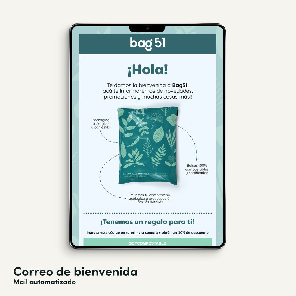 Pack de 300 bolsas compostables Hojas nativas - 40x50cm – Bag51